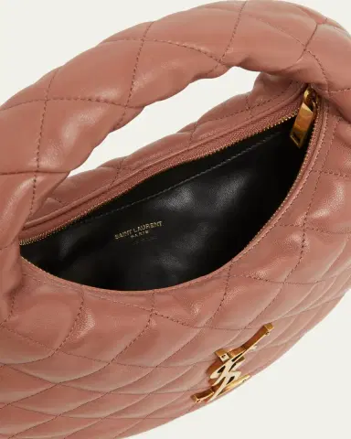 Saint Laurent Icarino Baby YSL Quilted Leather Hobo Bag | Thumbnail 4 Saint Laurent Icarino Baby YSL Quilted Leather Hobo Bag | Thumbnail 4