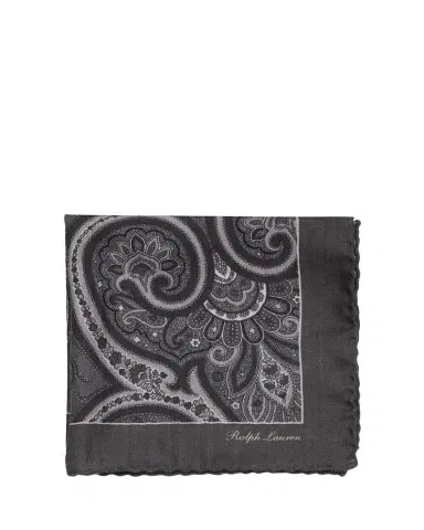 Ralph Lauren Purple Label Paisley Cashmere-Silk Pocket Square | Thumbnail 1 Ralph Lauren Purple Label Paisley Cashmere-Silk Pocket Square | Thumbnail 1