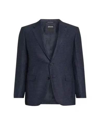 Zegna Men's Woven Houndstooth Single-Breasted Sport Coat | Thumbnail 1 Zegna Men's Woven Houndstooth Single-Breasted Sport Coat | Thumbnail 1