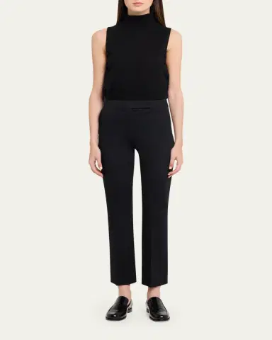 Max Mara Cotton-Stretch Slim-Leg Ankle Pants | Thumbnail 2 Max Mara Cotton-Stretch Slim-Leg Ankle Pants | Thumbnail 2