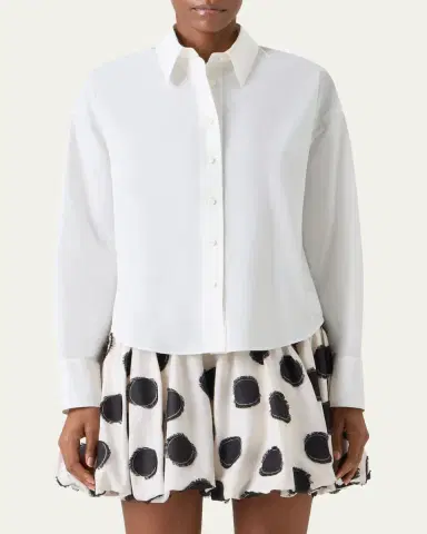 Akris punto Cotton Poplin Button-Down Shirt | Thumbnail 4 Akris punto Cotton Poplin Button-Down Shirt | Thumbnail 4