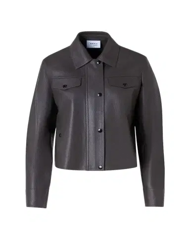 Akris punto Perforated Leather Short Jacket | Thumbnail 1 Akris punto Perforated Leather Short Jacket | Thumbnail 1