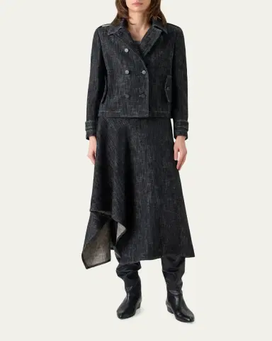Akris punto Heavyweight Cotton Denim Jacket | Thumbnail 2 Akris punto Heavyweight Cotton Denim Jacket | Thumbnail 2
