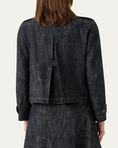 Akris punto Heavyweight Cotton Denim Jacket | Thumbnail 3 Akris punto Heavyweight Cotton Denim Jacket | Thumbnail 3