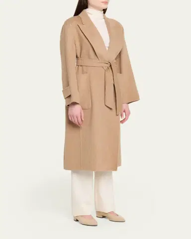 Max Mara Belted Wool Coat | Thumbnail 4 Max Mara Belted Wool Coat | Thumbnail 4