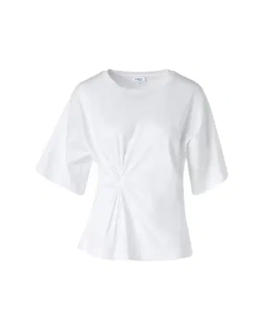 Akris punto Gathered Cotton Jersey Short-Sleeve T-Shirt | Thumbnail 1 Akris punto Gathered Cotton Jersey Short-Sleeve T-Shirt | Thumbnail 1