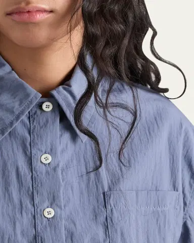 Prada Re-Nylon Drawstring Mini Shirtdress | Thumbnail 5 Prada Re-Nylon Drawstring Mini Shirtdress | Thumbnail 5