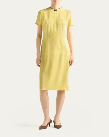 Prada Polka-Dot Silk Midi Dress | Thumbnail 2 Prada Polka-Dot Silk Midi Dress | Thumbnail 2