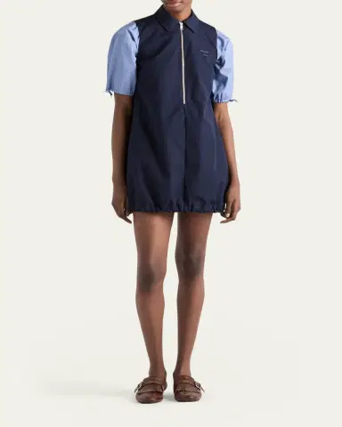 Prada Sleeveless Cotton Drawstring Mini Polo Dress | Thumbnail 2 Prada Sleeveless Cotton Drawstring Mini Polo Dress | Thumbnail 2