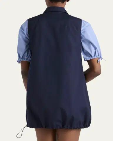 Prada Sleeveless Cotton Drawstring Mini Polo Dress | Thumbnail 3 Prada Sleeveless Cotton Drawstring Mini Polo Dress | Thumbnail 3
