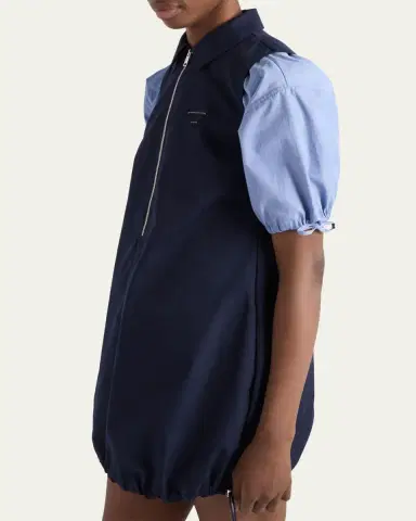 Prada Sleeveless Cotton Drawstring Mini Polo Dress | Thumbnail 4 Prada Sleeveless Cotton Drawstring Mini Polo Dress | Thumbnail 4