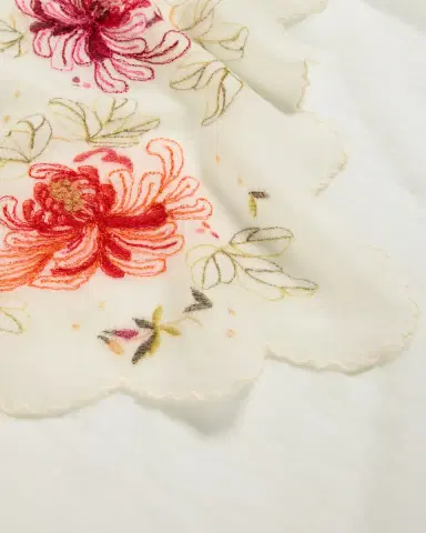 Faliero Sarti Primrose Floral Embroidered Wool-Blend Stole | Thumbnail 4 Faliero Sarti Primrose Floral Embroidered Wool-Blend Stole | Thumbnail 4