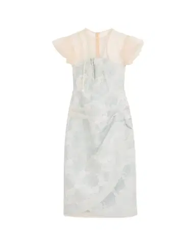 Simone Rocha Embellished Tulle Layered Floral-Jacquard Midi Dress | Thumbnail 1 Simone Rocha Embellished Tulle Layered Floral-Jacquard Midi Dress | Thumbnail 1