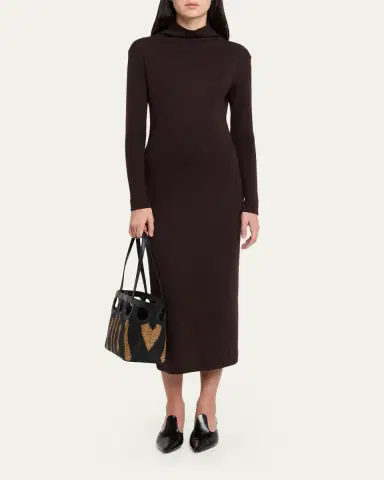 Ferragamo Gancini Outline Tote Bag in Raffia and Leather | Thumbnail 5 Ferragamo Gancini Outline Tote Bag in Raffia and Leather | Thumbnail 5