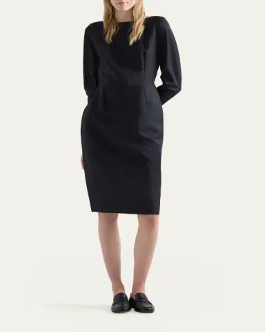 Prada Darted Mohair Wool Boat-Neck Midi Dress | Thumbnail 2 Prada Darted Mohair Wool Boat-Neck Midi Dress | Thumbnail 2