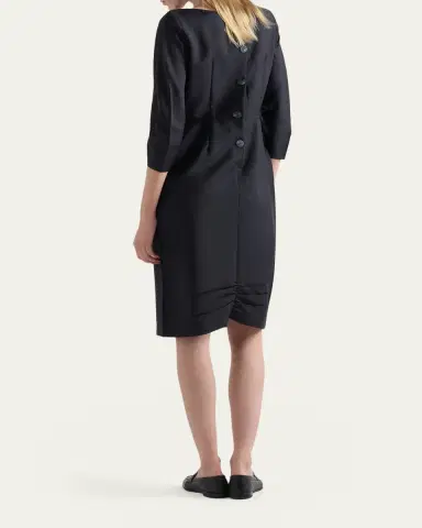 Prada Darted Mohair Wool Boat-Neck Midi Dress | Thumbnail 3 Prada Darted Mohair Wool Boat-Neck Midi Dress | Thumbnail 3