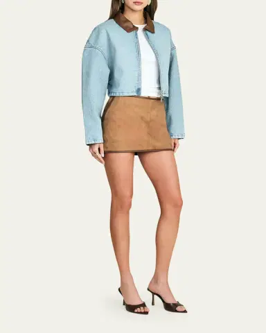 SEROYA Coop Cropped Denim Jacket | Thumbnail 2 SEROYA Coop Cropped Denim Jacket | Thumbnail 2