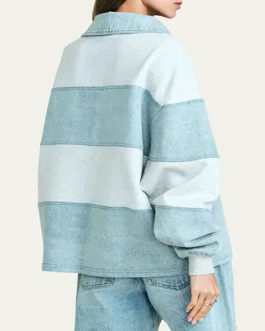 SEROYA Cher Striped Denim Top | Thumbnail 3 SEROYA Cher Striped Denim Top | Thumbnail 3