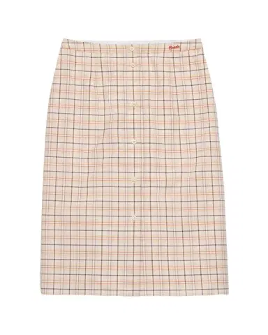 Prada Cotton Check Drawstring Pencil Skirt | Thumbnail 1 Prada Cotton Check Drawstring Pencil Skirt | Thumbnail 1