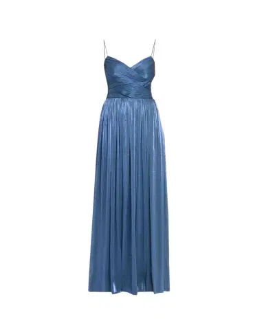 Costarellos Sireen Metallic Georgette Sleeveless Crisscross Gown | Thumbnail 1 Costarellos Sireen Metallic Georgette Sleeveless Crisscross Gown | Thumbnail 1