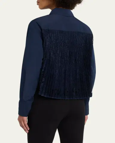 Simkhai Kacey Cotton Lace Long-Sleeve Top | Thumbnail 3 Simkhai Kacey Cotton Lace Long-Sleeve Top | Thumbnail 3