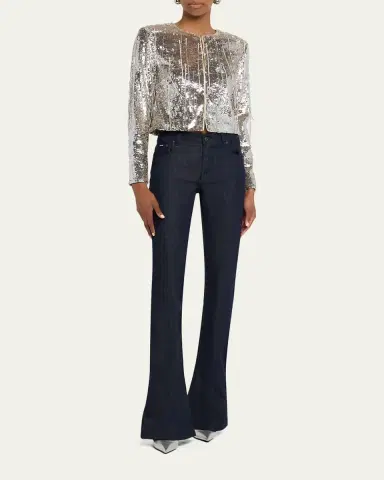 Ramy Brook Sapphire Cropped Sequin Jacket | Thumbnail 2 Ramy Brook Sapphire Cropped Sequin Jacket | Thumbnail 2