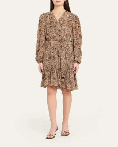 Kobi Halperin Samara Snakeskin-Print Viscose Dress | Thumbnail 2 Kobi Halperin Samara Snakeskin-Print Viscose Dress | Thumbnail 2