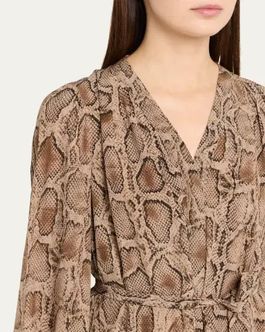 Kobi Halperin Samara Snakeskin-Print Viscose Dress | Thumbnail 5 Kobi Halperin Samara Snakeskin-Print Viscose Dress | Thumbnail 5