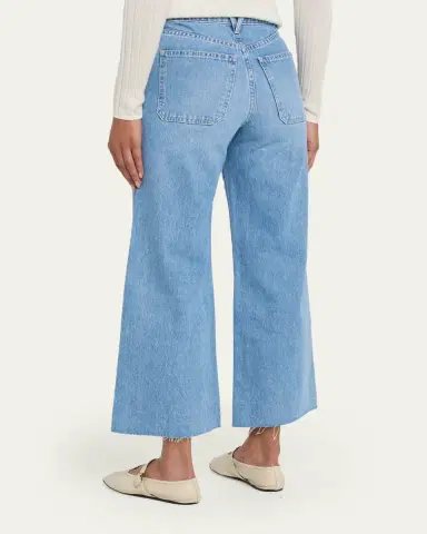 Veronica Beard Taylor Cropped High-Rise Wide Jeans | Thumbnail 3 Veronica Beard Taylor Cropped High-Rise Wide Jeans | Thumbnail 3