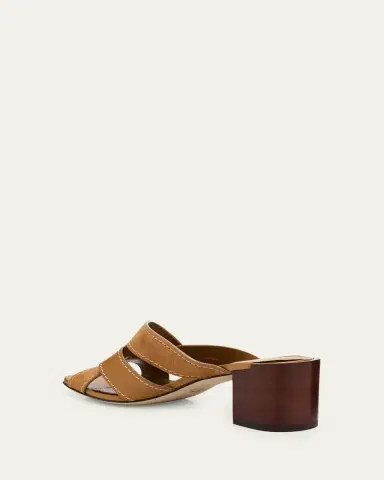 Tod's 55mm Mixed Leather Block-Heel Sandals | Thumbnail 4 Tod's 55mm Mixed Leather Block-Heel Sandals | Thumbnail 4