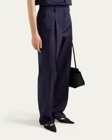 Prada Pleated Cotton Twill Straight-Leg Trousers | Thumbnail 4 Prada Pleated Cotton Twill Straight-Leg Trousers | Thumbnail 4