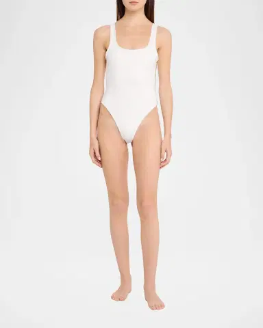Burberry Sorcha Check Trim One-Piece Swimsuit | Thumbnail 2 Burberry Sorcha Check Trim One-Piece Swimsuit | Thumbnail 2
