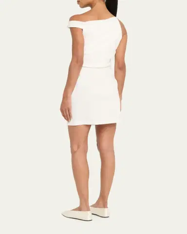 A.L.C. Leia Asymmetric One-Shoulder Linen-Blend Mini Dress | Thumbnail 3 A.L.C. Leia Asymmetric One-Shoulder Linen-Blend Mini Dress | Thumbnail 3