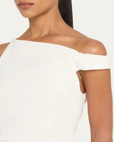 A.L.C. Leia Asymmetric One-Shoulder Linen-Blend Mini Dress | Thumbnail 5 A.L.C. Leia Asymmetric One-Shoulder Linen-Blend Mini Dress | Thumbnail 5