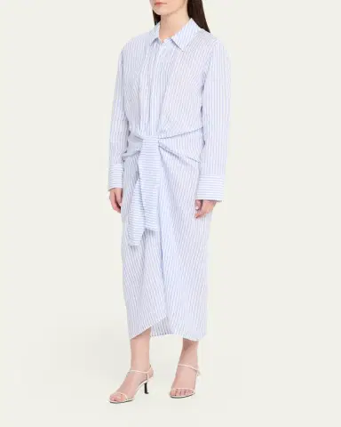 A.L.C. Mila Stripe Linen Shirtdress | Thumbnail 4 A.L.C. Mila Stripe Linen Shirtdress | Thumbnail 4