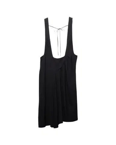 Prada Gathered Sable Midi Suspender Skirt | Thumbnail 1 Prada Gathered Sable Midi Suspender Skirt | Thumbnail 1