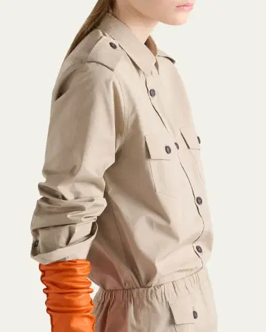 Prada Cotton Utility Shirt | Thumbnail 4 Prada Cotton Utility Shirt | Thumbnail 4