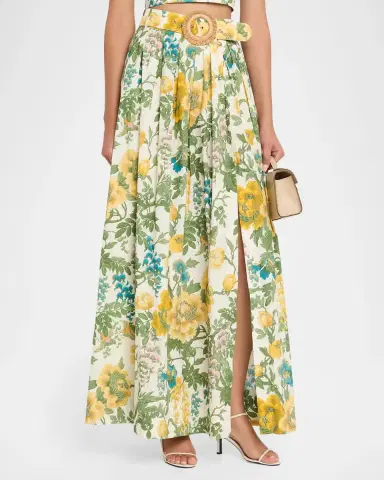 Cara Cara Greenfield Belted Cotton Maxi Skirt | Thumbnail 4 Cara Cara Greenfield Belted Cotton Maxi Skirt | Thumbnail 4