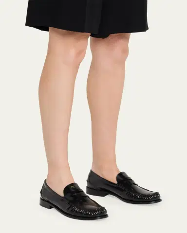 Prada 20mm Leather Moc-Toe Penny Loafers | Thumbnail 2 Prada 20mm Leather Moc-Toe Penny Loafers | Thumbnail 2