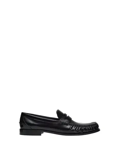 Prada 20mm Leather Moc-Toe Penny Loafers | Thumbnail 1 Prada 20mm Leather Moc-Toe Penny Loafers | Thumbnail 1
