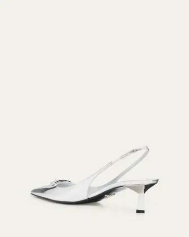 Prada 55mm Metallic Leather Slingback Pumps | Thumbnail 4 Prada 55mm Metallic Leather Slingback Pumps | Thumbnail 4