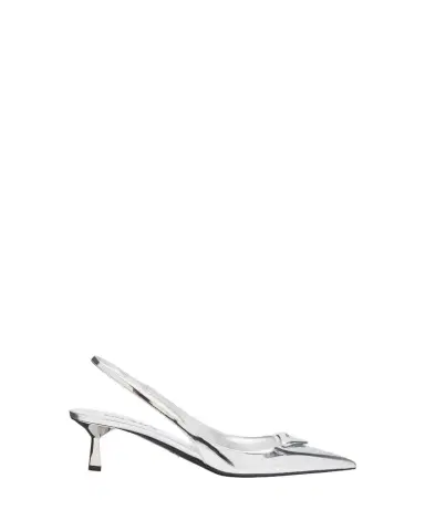 Prada 55mm Metallic Leather Slingback Pumps | Thumbnail 1 Prada 55mm Metallic Leather Slingback Pumps | Thumbnail 1