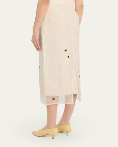 BERNADETTE Roxane Lady Bug Layered Midi Skirt | Thumbnail 3 BERNADETTE Roxane Lady Bug Layered Midi Skirt | Thumbnail 3
