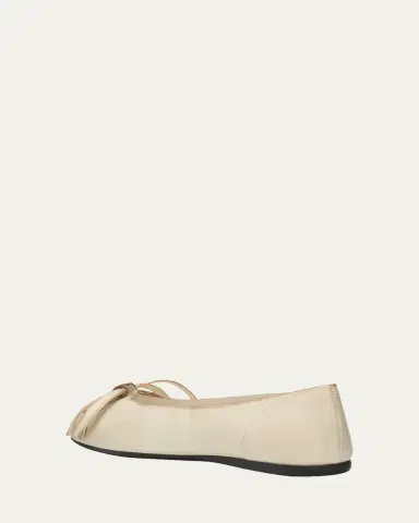Prada Antiqued Leather Ballerina Flats | Thumbnail 4 Prada Antiqued Leather Ballerina Flats | Thumbnail 4
