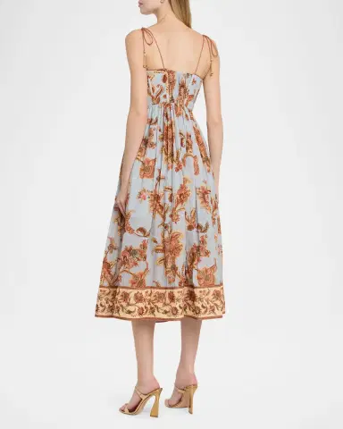 Zimmermann Aster Corset Midi Dress | Thumbnail 2 Zimmermann Aster Corset Midi Dress | Thumbnail 2