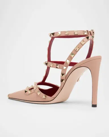 Valentino Garavani 100mm Rockstud Leather Ankle-Strap Pumps | Thumbnail 3 Valentino Garavani 100mm Rockstud Leather Ankle-Strap Pumps | Thumbnail 3