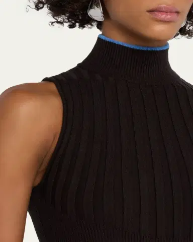 Proenza Schouler White Label Ezme Stripe Compact Knit Midi Dress | Thumbnail 5 Proenza Schouler White Label Ezme Stripe Compact Knit Midi Dress | Thumbnail 5