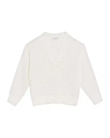 Brunello Cucinelli Linen-Blend Sequin V-Neck Sweater | Thumbnail 1 Brunello Cucinelli Linen-Blend Sequin V-Neck Sweater | Thumbnail 1