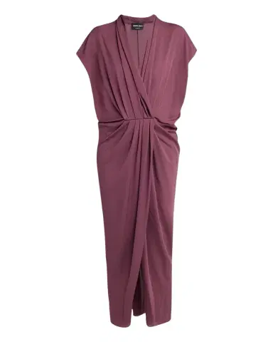 Giorgio Armani Pleat Draped Silk Midi Dress | Thumbnail 1 Giorgio Armani Pleat Draped Silk Midi Dress | Thumbnail 1
