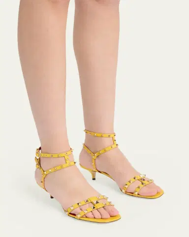 Valentino Garavani 40mm Rockstud Leather Sandals | Thumbnail 2 Valentino Garavani 40mm Rockstud Leather Sandals | Thumbnail 2